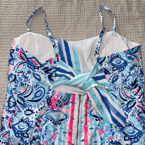 Lilly Pulitzer Blue and Pink Paisley Mini Dress - Picture 5 of 9
